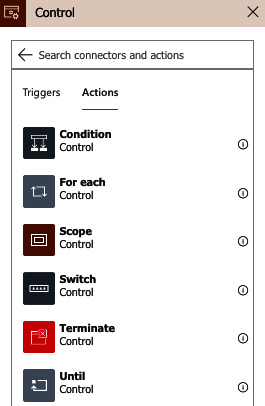 Figure 10.18 – Control Actions
