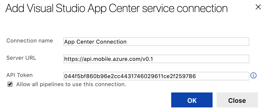 Figure 14.19 – App Center Integration on Azure DevOps
