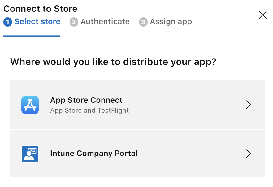 Figure 14.24 – App Center Distribution to Stores
