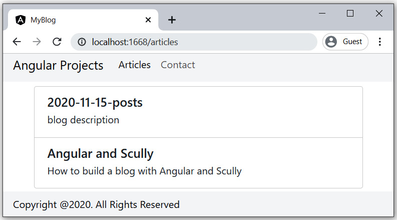 Figure 2.11 – List of blog posts
