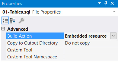 Figure 8.15 – Changing a file to an embedded resource
