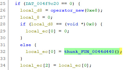 Figure 5.19 – Partial code of the FUN_00453340 function

