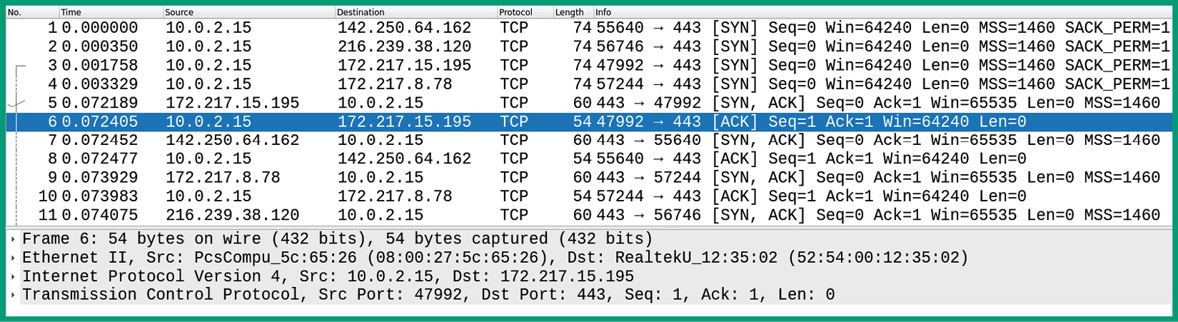 Figure 4.16 – Packet capture in Wireshark
