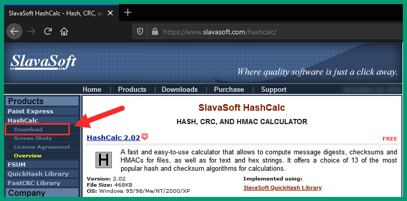 Figure 6.11 – HashCalc website
