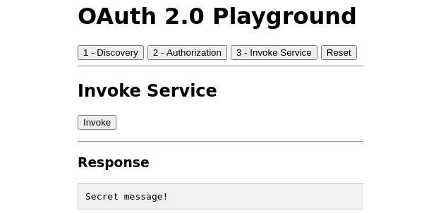 Figure 5.4 – Successful response from the playground application backend
