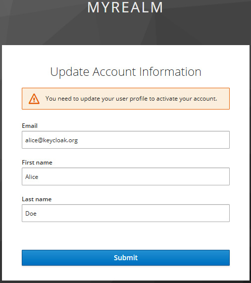 Figure 10.5 – Asking a user to update their account information
