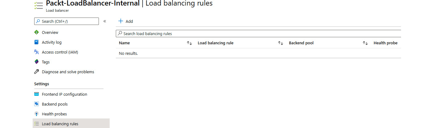 Adding load balancing rules using the Azure portal