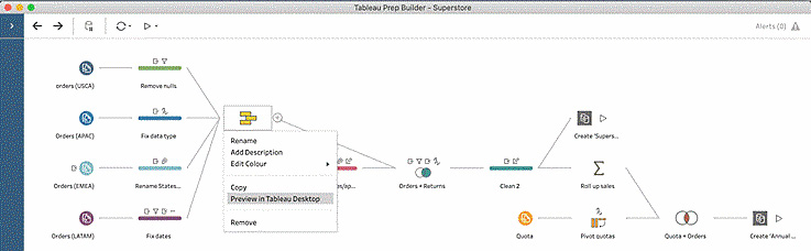Figure 1.25 – Preview data at any time in Tableau Desktop
