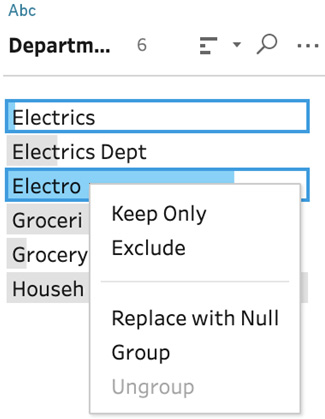 Figure 4.18 – Select Group in the context menu
