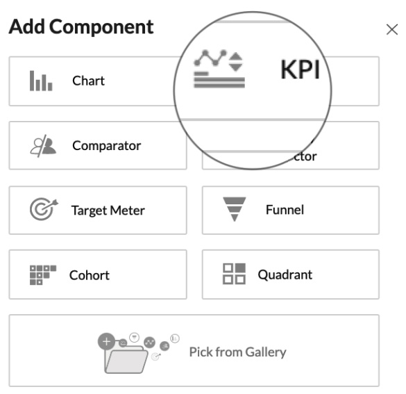 Figure 15.15 – Adding a KPI component to your dashboard

