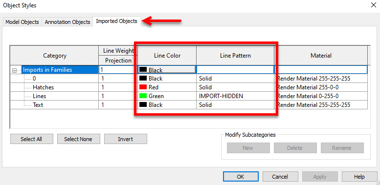 Figure 10.5 – Imported objects settings through object styles
