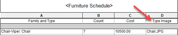 Figure 5.9 – Type Image parameter in the schedule
