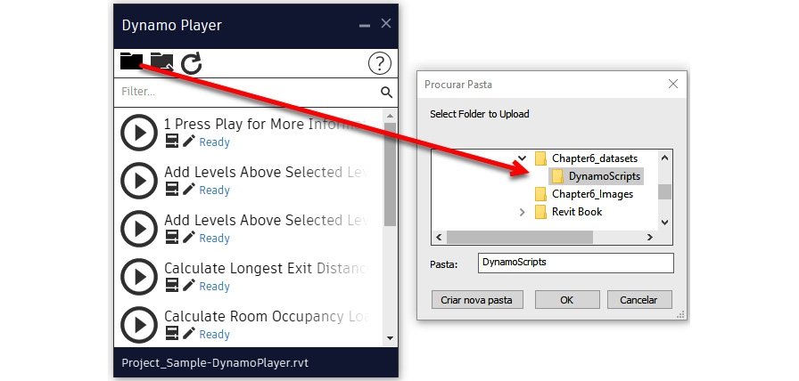 Figure 6.38 – Setting up the folder to save the Dynamo scripts
