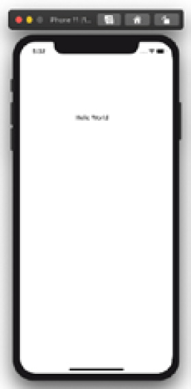 Figure 2.38 – Launching the HelloWorldiOS app
