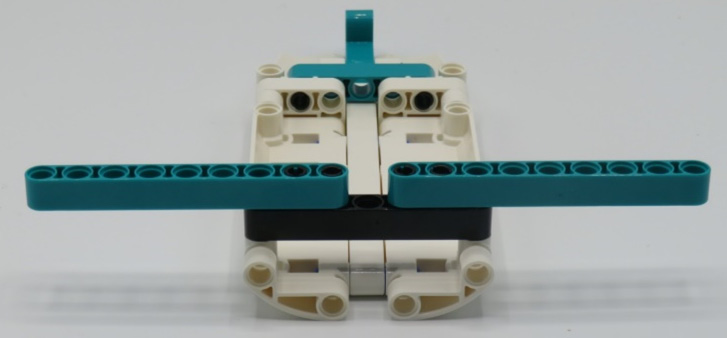 Figure 5.66 – Teal beams added to tail
