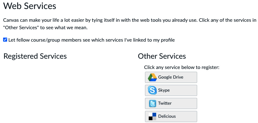 Figure 1.11 – Examples of available Registered Services that have not been added yet
