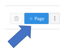 Figure 3.4 – Click the + Page button to create a new content page
