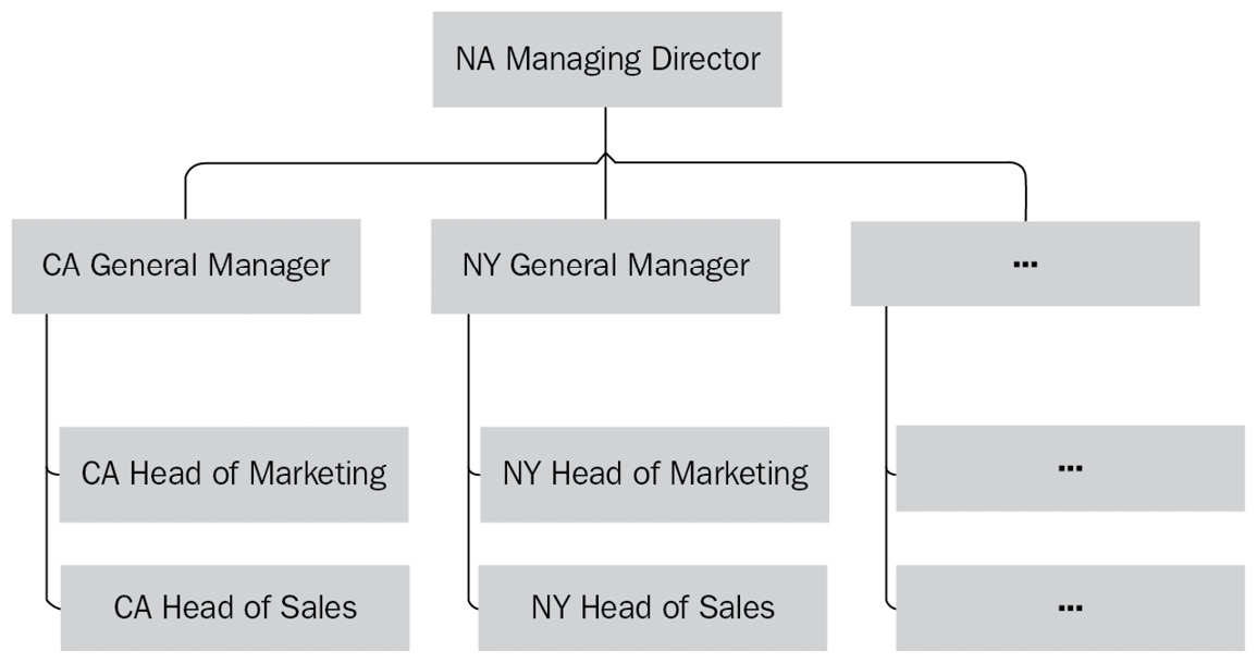 Figure 1.5 – Role hierarchy diagram example
