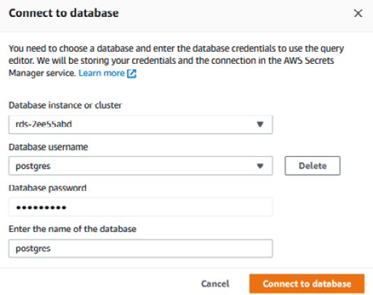 Figure 9.27 – Configuring the Amazon Aurora PostgreSQL database
