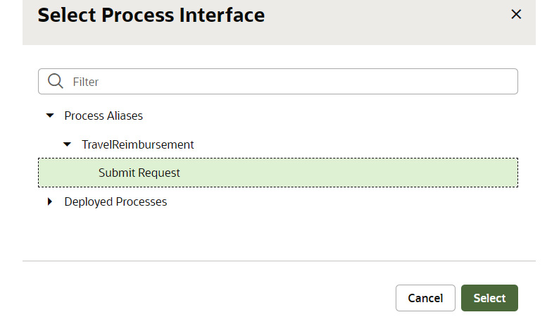 Figure 10.4 – Select the Process REST endpoint