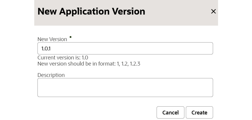 Figure 13.3 – New Application Version dialog box