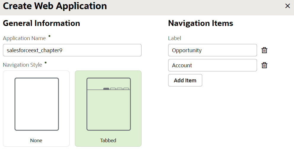 Figure 9.1 – A new web application to extend Salesforce