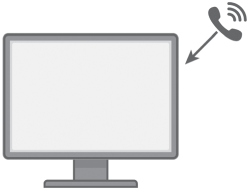 Schematic illustration of near-screen phone.