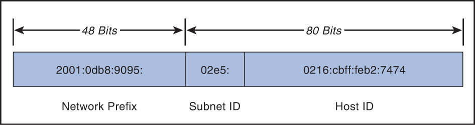 An illustration of IPv6 48-bit Network Prefix