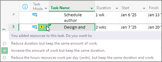 A screenshot of the Actions list when adding resources.