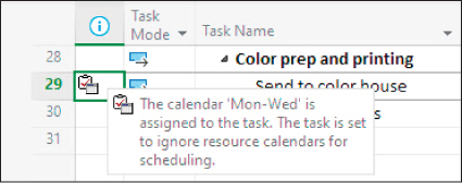 A screenshot of a calendar ScreenTip.