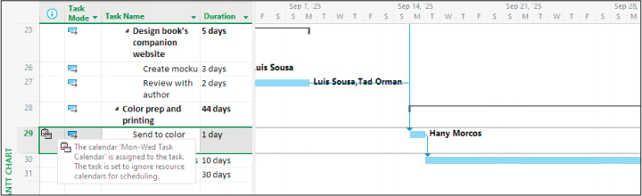 A screenshot of a calendar ScreenTip.