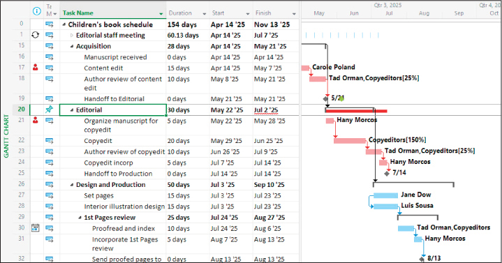 A screenshot of a manually scheduled summary task.