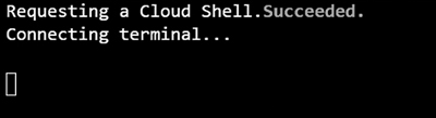 A screenshot showing the Cloud Shell connection.