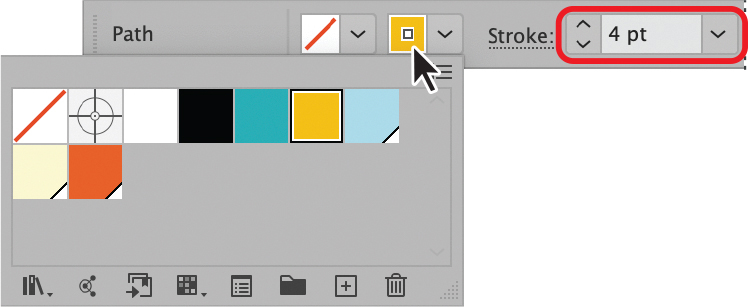 A figure shows the change of stroke color and weight.