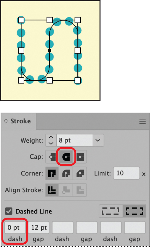 A figure shows the introduction of dotted line.