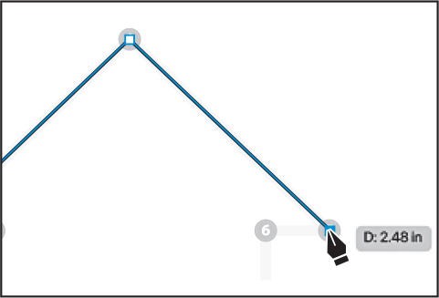 A screenshot shows aligning an anchor point with the previous one using a shift key. A path is shown from anchor point 4 to 5. The pen tool is at anchor point 5.