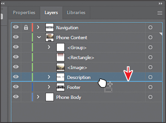 A screenshot of the Layers panel depicts duplicating layer content.