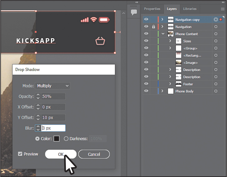Two screenshots depict the creation of a new layer and moving the contents of the existing layers to the new layer.