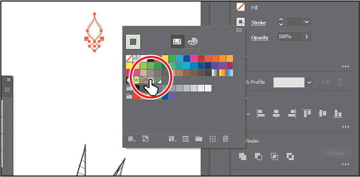 Two screenshots depict editing the pattern brush.
