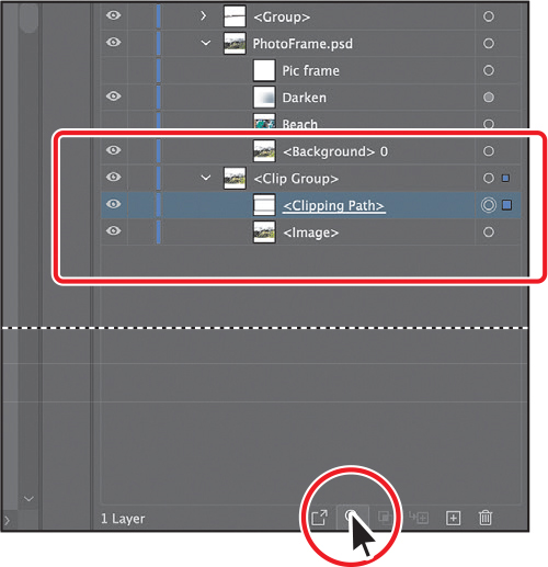 A screenshot of the Layers panel shows a list of layers with their sub layers.