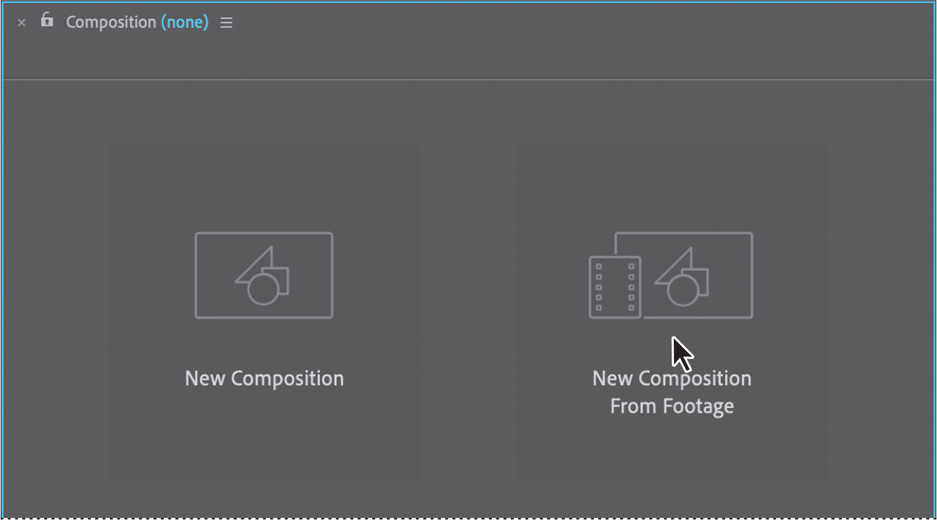 A screenshot showing the composition panel of the Adobe after effects window.