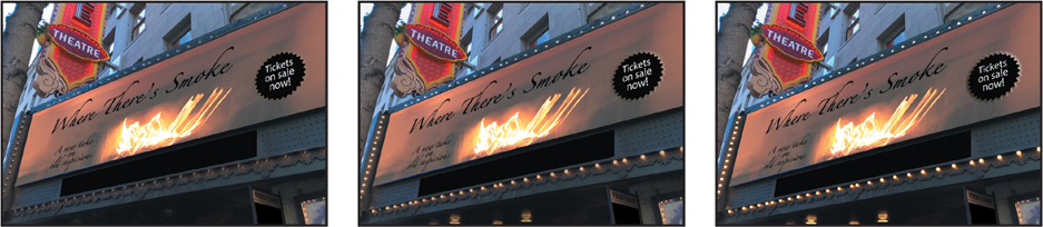 Six photos of the marquee are shown, arranged three in each row.