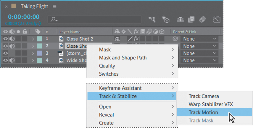 The effect controls under the layer storm underscore clouds layer shows the following options. The auto levels tab is selected and the following settings are displayed under the tab. Temporal smoothing is set to 0.00, the black clip is set to 0.10 percent, the white clip is set to 1.00 percent, and the blend with the original is set to 0.0 percent. The composition window showing the close shot of the young boy standing across the street with his hands holding his goggles displays the clip with the set effects in the effect controls panel.