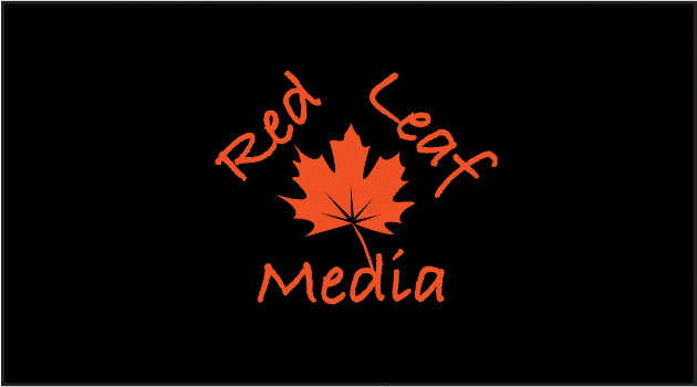 A screenshot of the Composition panel shows a red leaf on a black background. The words, Red and Leaf are parallel to the leaf on the left and right. The word, Media is below the leaf.
