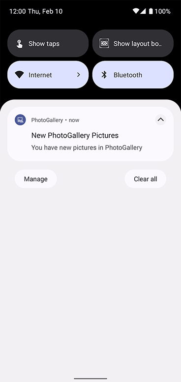 New photos notification