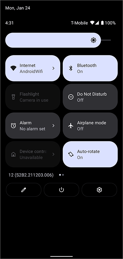 Quick Setting for auto-rotate
