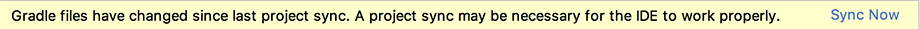 Gradle sync prompt