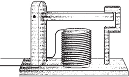 A telegraph sounder used to receive Morse code. An electromagnet pulled a bar around a pivot to make clicking sounds.