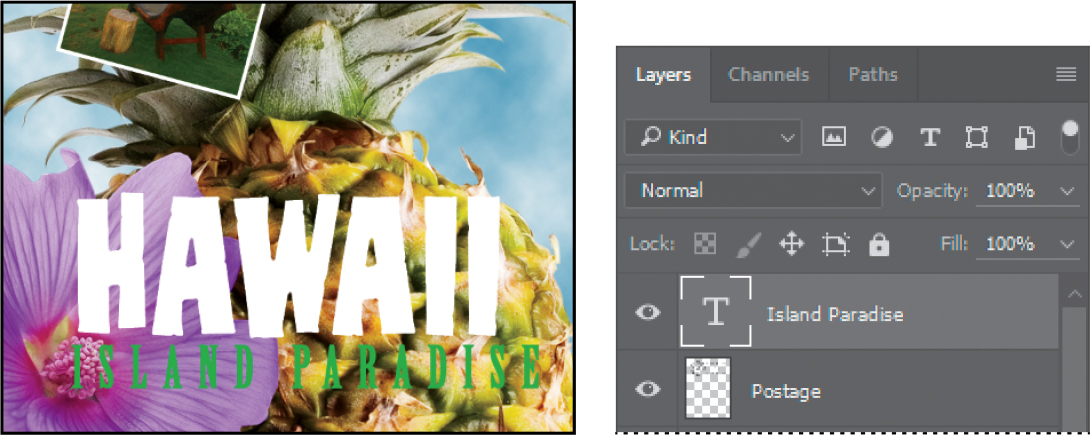 Lesson file with Island Paradise type layer added
