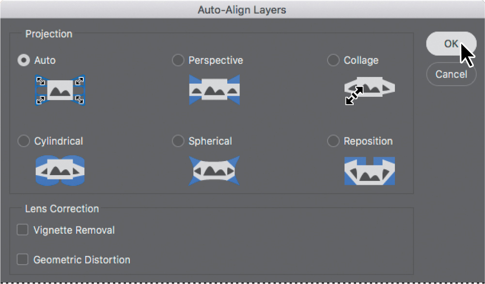 Overview of Auto-Align Layers options